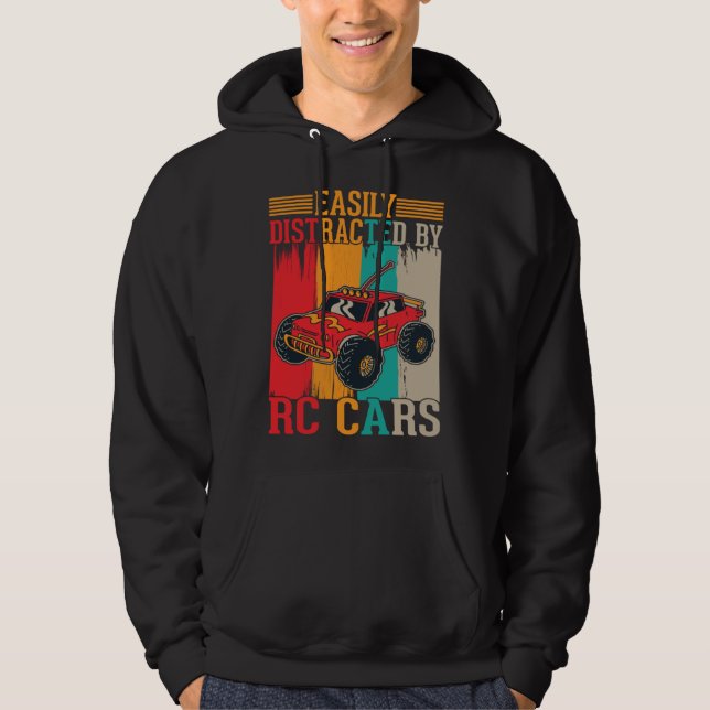 Easily distracted by RC Cars Hoodie (Vorderseite)
