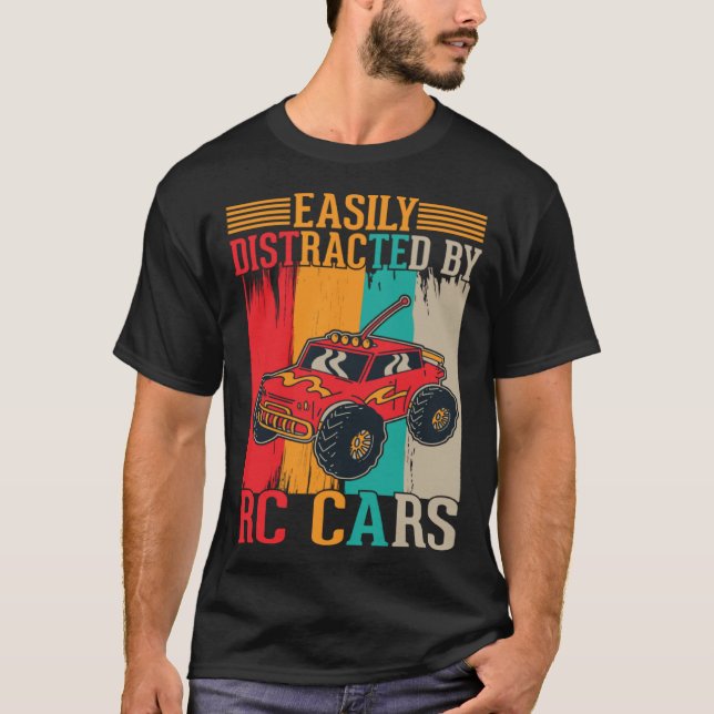 Easily distracted by RC Cars T-Shirt (Vorderseite)