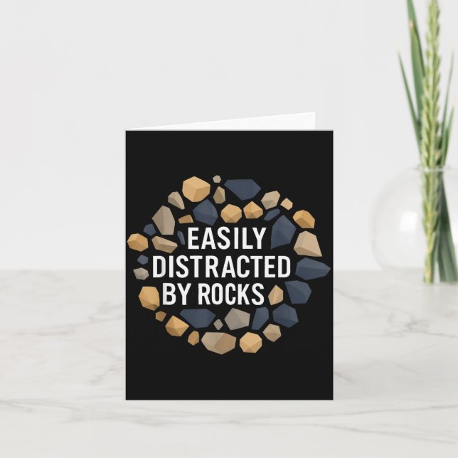 Easily Distracted By Rocks Funny Geology Rock Coll Karte (Vorderseite)