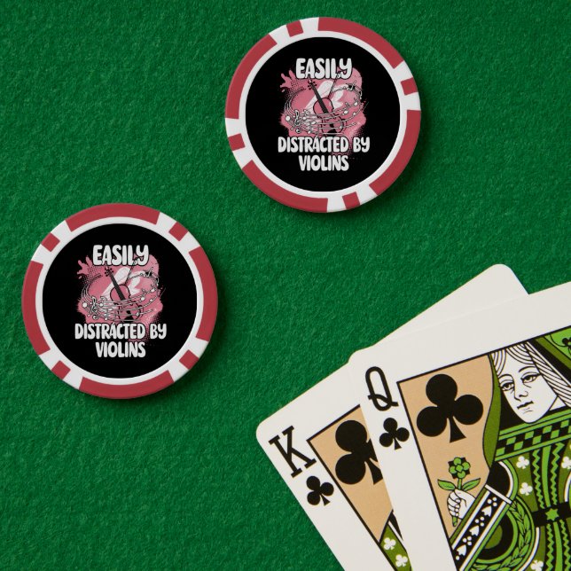 Easily Distracted By Violins Pokerchips (Pokertisch (doppelt))