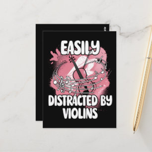Easily Distracted By Violins Postkarte