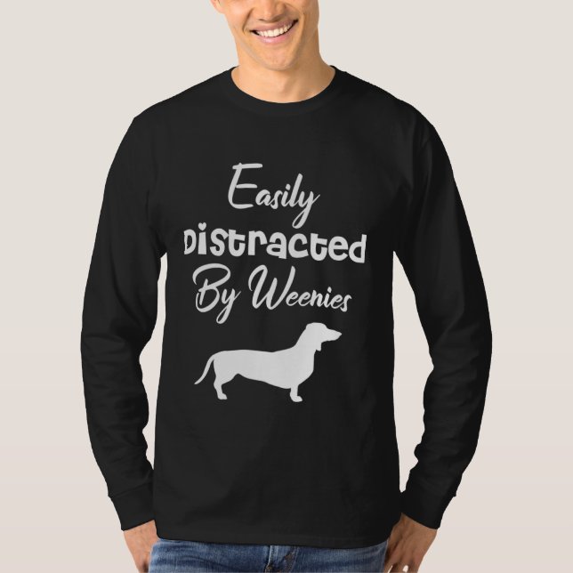 Easily Distracted by weenies Dachshund Womens Dog  T-Shirt (Vorderseite)