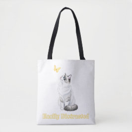 Easily Distracted Cute Cat & Butterfly Design