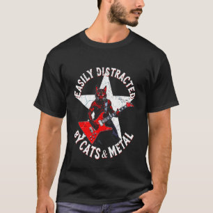 Easily durch Katzen & extreme Death Heavy Me abgel T-Shirt