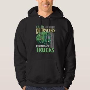 Easily Durch Müllwagen Müllabfuhr Abgelenkt Hoodie