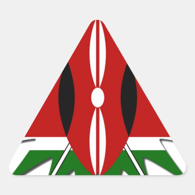 East African Constellation Kenyan Flag Star Design Dreieckiger Aufkleber (Vorderseite)