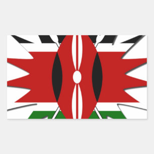 East African Constellation Kenyan Flag Star Design Rechteckiger Aufkleber
