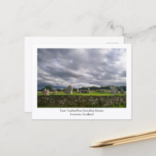 East Aquhorthies Stehend Stones, Schottland Postkarte