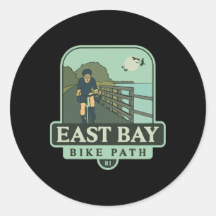 East Bay Bike Path - Rhode Island (Radfahren) Runder Aufkleber
