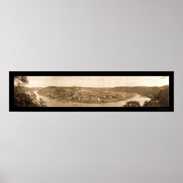 East Brady Panoramic Foto 1909 Poster (Vorne)