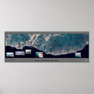 East Cape, Baja California Satellitenposter Poster