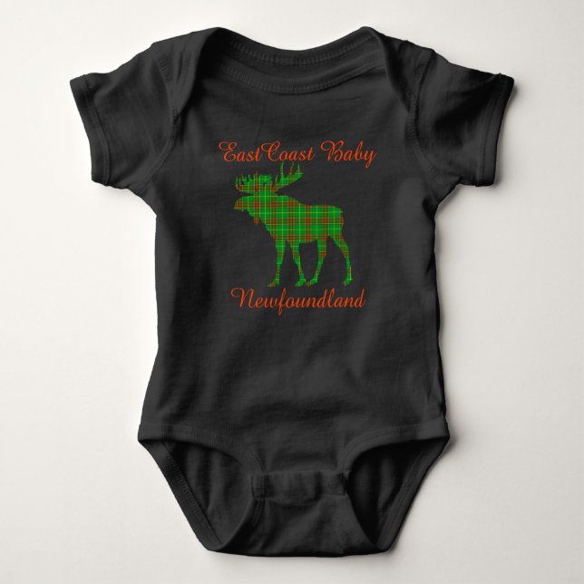 East Coast Baby Neufundland Tartan Moose Baby Strampler (Vorderseite)