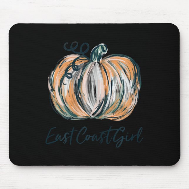 East Coast Girl Watercolor Pumpkin Fall Thanksgivi Mousepad (Vorne)