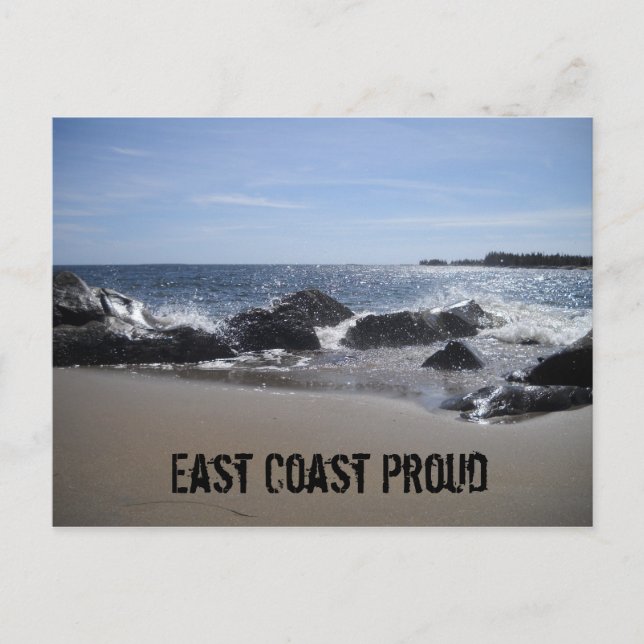 East Coast Proud - Beach / Rocks Postcard Postkarte (Vorderseite)