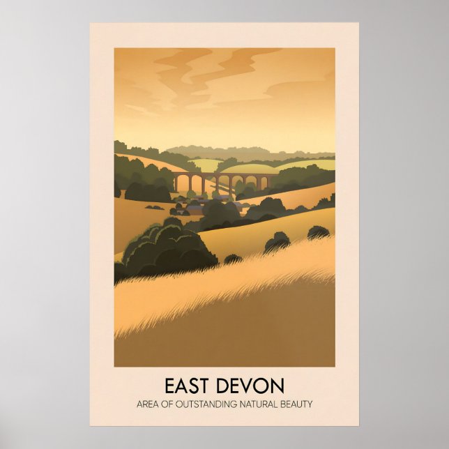 East Devon AONB Reiseplakat Poster (Vorne)