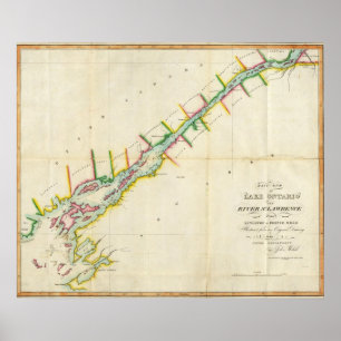 EaSt. Ende des Ontario-Sees und Fluss St. Lawrence Poster