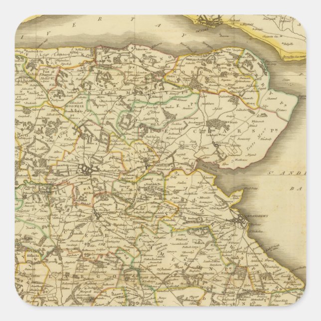 East Fife Quadratischer Aufkleber (Vorderseite)