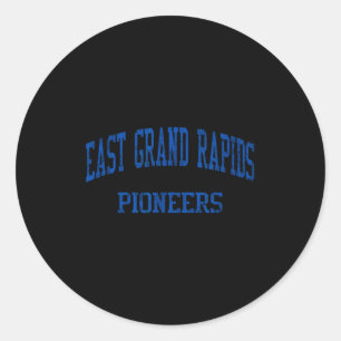 East Grand Rads High School Hs Grand Rads Mi Vinta Runder Aufkleber