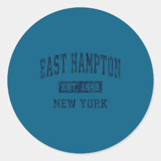 East Hampton New York Ny Vintage Srts Design Navig Runder Aufkleber