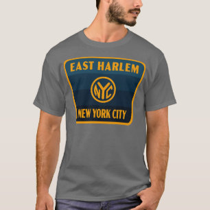 East Harlem New York City Retro Token Abzeichen Bl T-Shirt