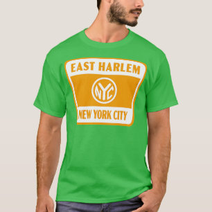 East Harlem New York City Retro Token Abzeichen Wh T-Shirt