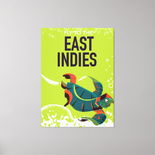 East Indies Vintage Reiseplakatkunst. Leinwanddruck