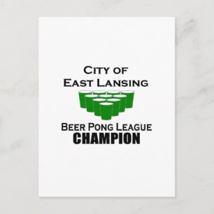 East Lansing Beer Pong Champion Postkarte