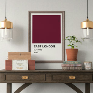 East London Iron - Weiße Grenze Poster
