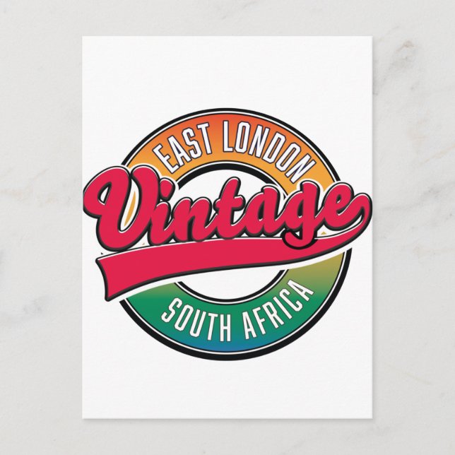 East London South Africa Logo Postkarte (Vorderseite)