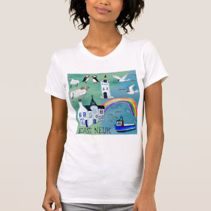 EAST NEUK Fife Scotland Watercolor Karte T-Shirt