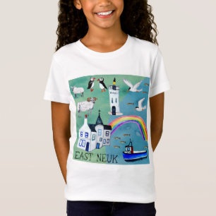 EAST NEUK Fife Scotland Watercolor Karte T-Shirt