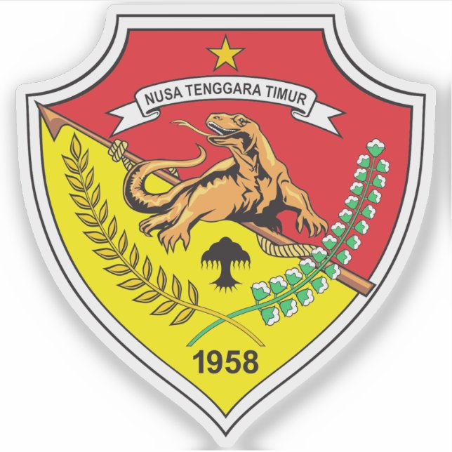 East Nusa Tenggara Provinz Wappen,Indonesien Aufkleber (Vorderseite)