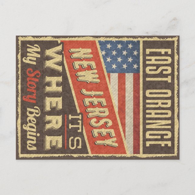 East Orange New Jersey Postkarte (Vorderseite)