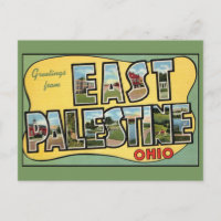 East Palestine Ohio Vintage Reise Postkarte