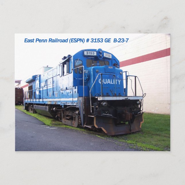 East Penn Railroad Lokomotive #3153 Postkarte (Vorderseite)