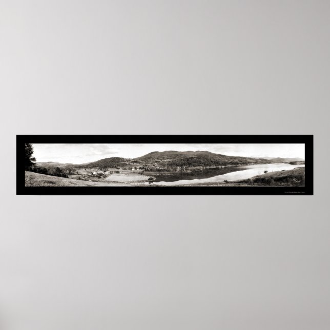 East Pittsford VT Dam Foto 1913 Poster (Vorne)