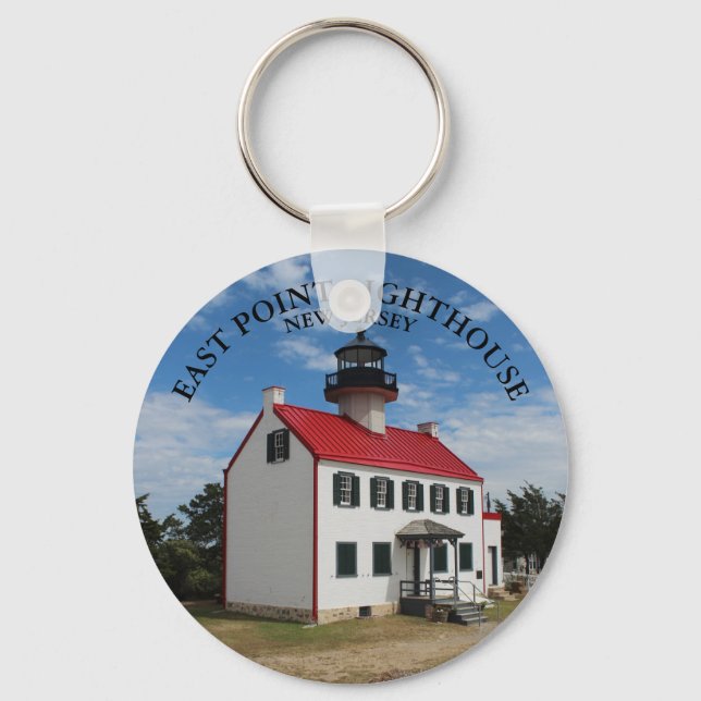 East Point Lighthouse, New Jersey Keyring Schlüsselanhänger (Vorderseite)