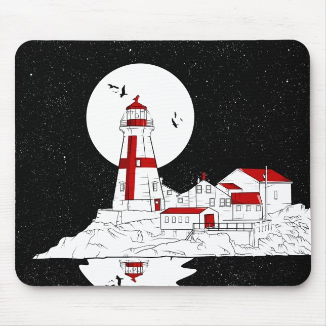 East Quoddy Head Lighthouse Wohnung Mousepad (Vorne)