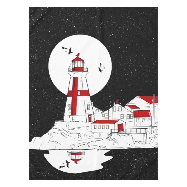 East Quoddy Head Lighthouse Wohnung Tischdecke (Vorderseite)