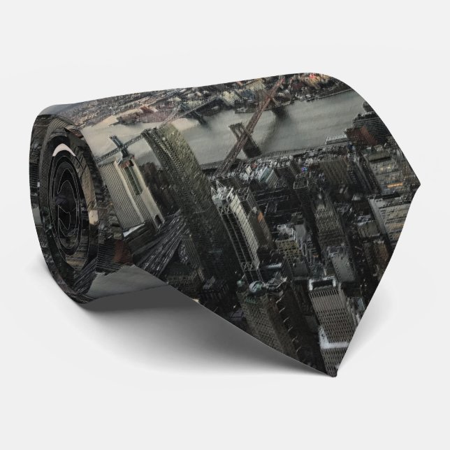 East River New York City Brooklyn Manhattan Bridge Krawatte (Gerollt)