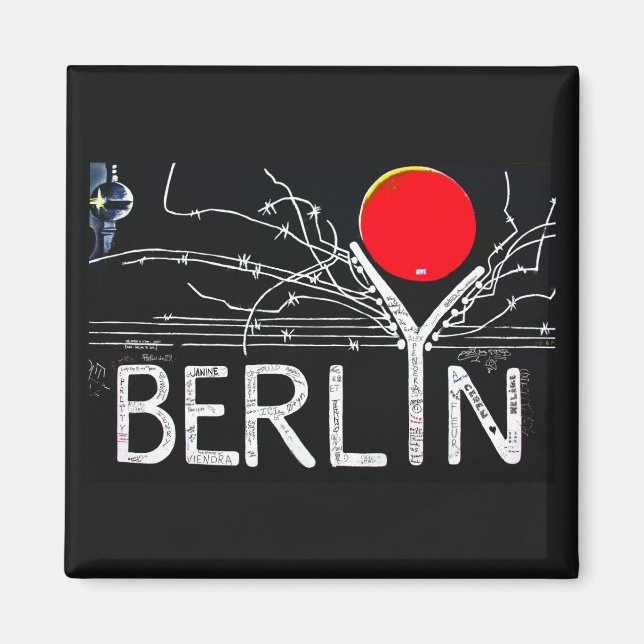 East Side Gallery, Berliner Mauer, Barbed Wire/Red Magnet (Vorne)