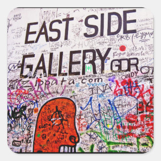 East Side Gallery, Berliner Mauer, Graffiti Quadratischer Aufkleber