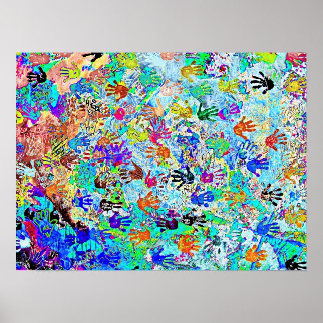 East Side Gallery, Berliner Mauer, Hände (7) Poster (Vorne)