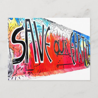 East Side Gallery, Berliner Mauer, Unsere Erde Ger Postkarte