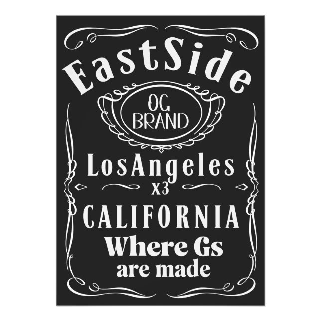 East side Los Angeles Poster Wall Art (Vorne)