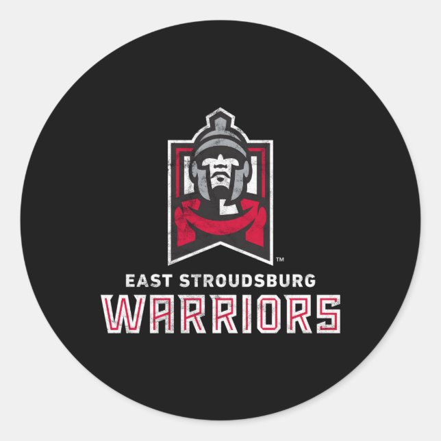East Stroudsburg Esu Warriors Large Runder Aufkleber (Vorderseite)