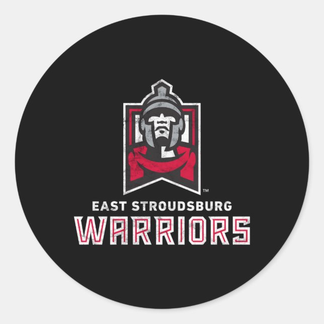 East Stroudsburg Esu Warriors Large Runder Aufkleber (Vorderseite)