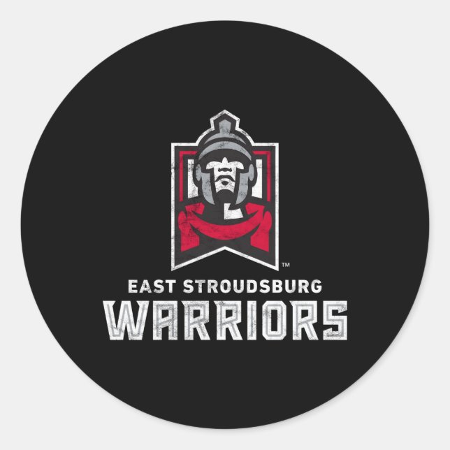 East Stroudsburg Esu Warriors Large Runder Aufkleber (Vorderseite)