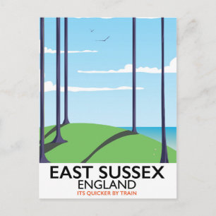 East Sussex, England, Poster Postkarte