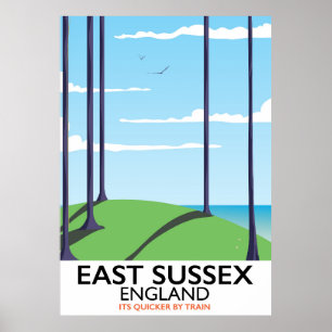 East Sussex, England Zugposter Poster